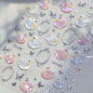 Cute Animal Face 5D Nail Art Stickers Cartoon Cat Bunny Dog Mouse Kawaii Expressions Simple Self Adhesive Manicure Decal DIY