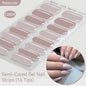 Gradient Auroras Semi Cured Gel Nail Strips Sparkly Shinning DIY Gel Polish Stickers for Nails Works with UV/LED Nail Lamps