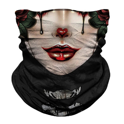 Seamless Snood Bandana Multifunctional Headwear Outdoor Sports Sun Protection Cycling Scarf Fishing Halloween Unisex Neck Mask