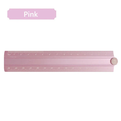 High Quality 30cm Folding Ruler Drawing Measuirng Tool Aluminum Alloy Straight Ruler Multifunctional Metal Ruler Students