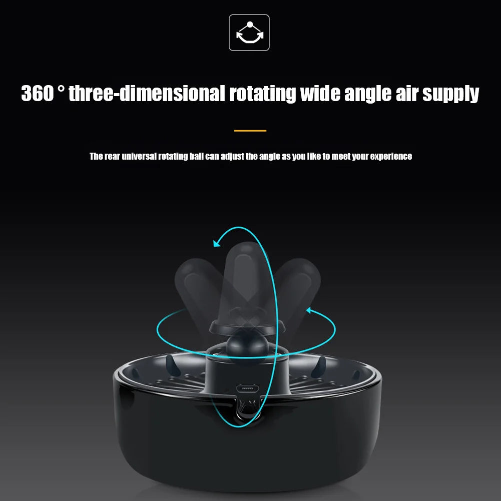 EAFC Car Fan USB Powered Electric Car Cooling Fan Portable 3 Speeds Strong Airflow Air Circulation Fan for Car Van Truck SUV