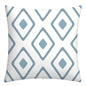 Lake blue white geometric linen pillowcase sofa cushion cover home decoration can be customized for you 40x40 45x45 50x50 60x60