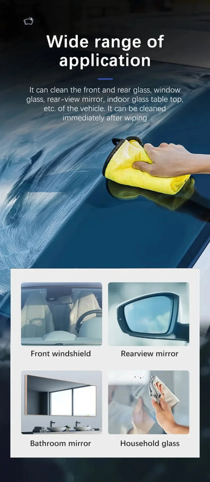 Motorcycle Glass Oil Film Remover Glass Polishing Compound Windshield Cleaner Car Glass Polishing Clear Window Auto Detailing
