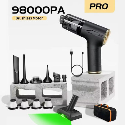 CENRR 980000PA Mini Car Vacuum Cleaner Strong Scution Powerful Wireless Car Cleaner HandHeld  Air Gun Portable Vacuum Cleaner