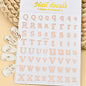 3D Glittery Gothic Letter Design Nail Art Stickers Uppercase Alphabet Letters Artistic Designs DIY Nail Art Decals Decoration #1