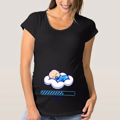 Maternity T Shirts for Women Cute Funny Graphic Pregnancy Gifts Summer Casual Mama Pregnancy Blouses Clothes