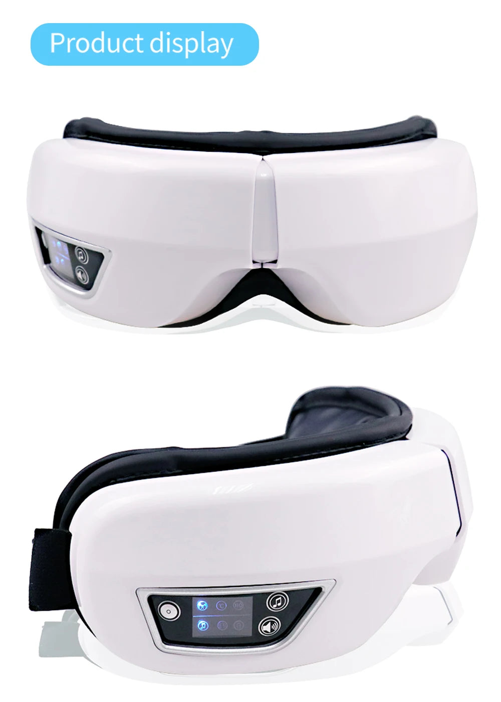 6D Smart Vibration Eye Massager Airbag Compress Eye Care Instrument Bluetooth Music Eye Massage Sleepping Mask Eye Relax Fatigue