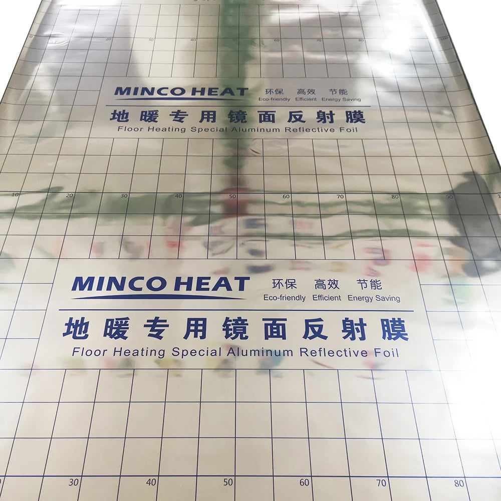 0.06mm Aluminum Foil Insulation Mirror Reflection Film for Underfloor Heating Home Warming Energy Saving