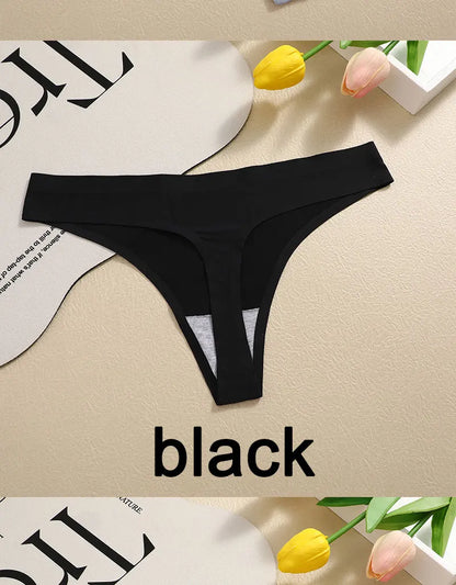 3PCS/SET Sexy G-String Underwear Breathable Female T-back Intimate Lingerie Seamless Low Waist Underpants Lady Bikini Panty S-XL