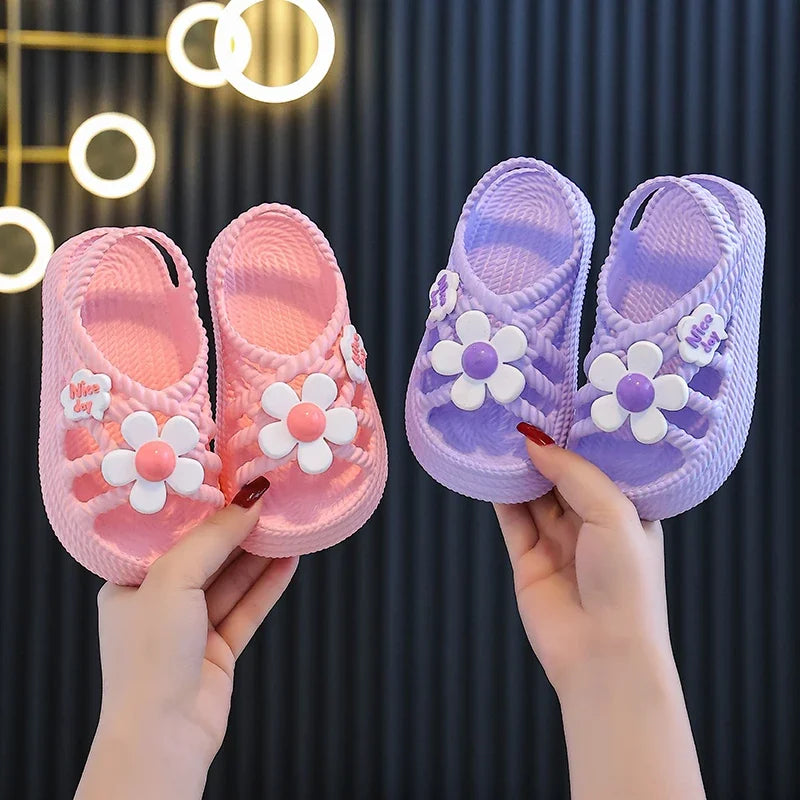 New Children's Slippers Summer Girls and Boys Bathroom Home Anti Slip Beach Shoes Soft Soled Baby Sandals
