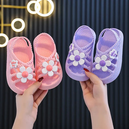 New Children's Slippers Summer Girls and Boys Bathroom Home Anti Slip Beach Shoes Soft Soled Baby Sandals