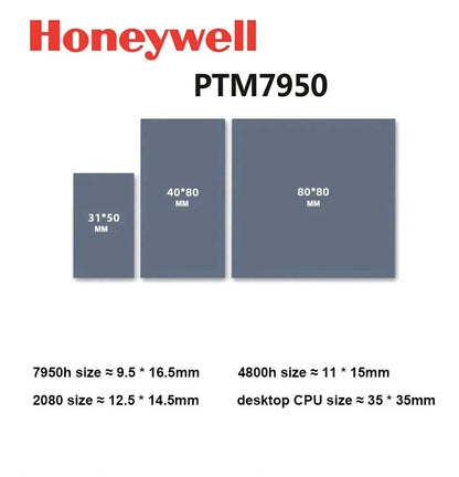 Honeywell PTM7950 Thermal Pad Phase Change Graphics Card CPU Notebook Computer Cooling Efficient Conductive Silicone Shim