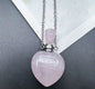 S17 Heart Crystal Pet Cremation Urn Necklace Keepsake Pendant Hold Pet Hair Ashes Memorials Jewelry For Dog Cat Remembrance Gift