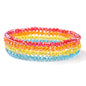 4Pcs/set Shinning Crystal Beads Elastic Bracelet Bohemian Faceted Colorful Crystal Glass Beaded Bracelet Bangles Set For Women