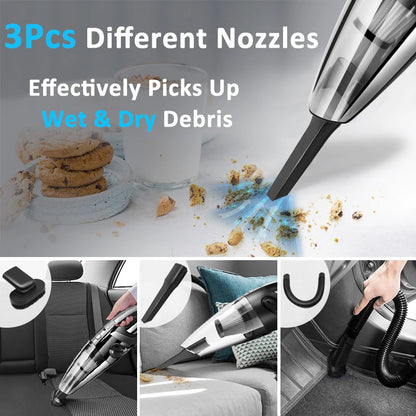 Podofo Vacuum Cordless Powerful Cyclone Suction Portable 120W Rechargeable Car Vacuum Cleaner Handheld Quick Charge