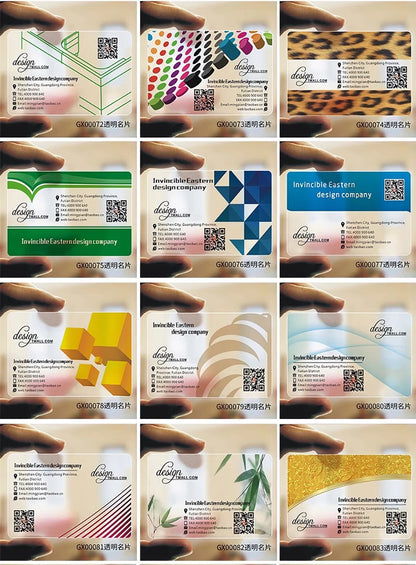 Custom Transparent PVC Business Card Clear Visit Logo Name Plastic Identity Waterproof Round Corners Personalized 200PCS 500PCS