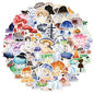 50PCS Halloween Ghost Mushroom Graffiti Stickers, Luggage, Notebook, Speaker, Water Cup, Waterproof Stickers