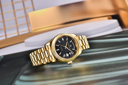 PAGANI DESIGN 2026 New Luxury Rose Gold DD40 Automatic Watch For Men 8285 Mechanical Wristwatch Men Stainless Steel Waterproof