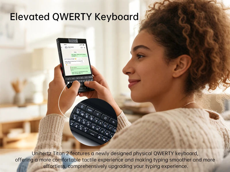 Unihertz Titan 2 Smartphone 5G Android 15 with Physical Keyboard Dual Screen 12GB 512GB  Dimensity 7300 Dual SIM 50MP Camera