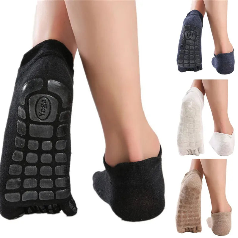 New Men Winter Thickened Five Fingers Socks Warm Non Slip Grip Fitness Toe Socks Low Calf Slipper Male Floor Socks 2026
