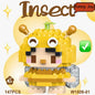 Insect Micro Animals Pet Cats Dog Building Blocks 3D Diamond Model BEE Snail Brick City Construction Toy for Children Kid Gift