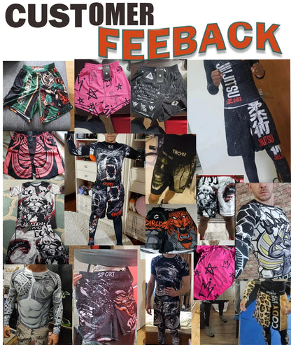 Men Tracksuit MMA No Gi Rashguard Jiu Jitsu T-shirt+Pants Boxing Jerseys Set BJJ Muay Thai Shorts Compression Legging Sportsuit