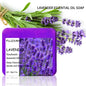 90g FUJZXANS Handmade Essential Oil Soap Bars - Rose, Jasmine, Green Tea, Calendula, Osmanthus, Lavender, Lemon - 7 Long-Lasting