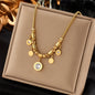 XIYANIKE 316L Stainless Steel Necklace for Women Gold Color New Trends Exquisite Chic Charming Birthday Fashion Jewelry Collier