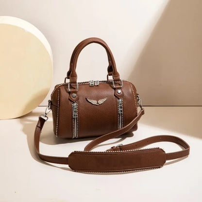 Famous design zipper women's crossbody bag, fashionable women's chain shoulder bag, modern trendy style handbag