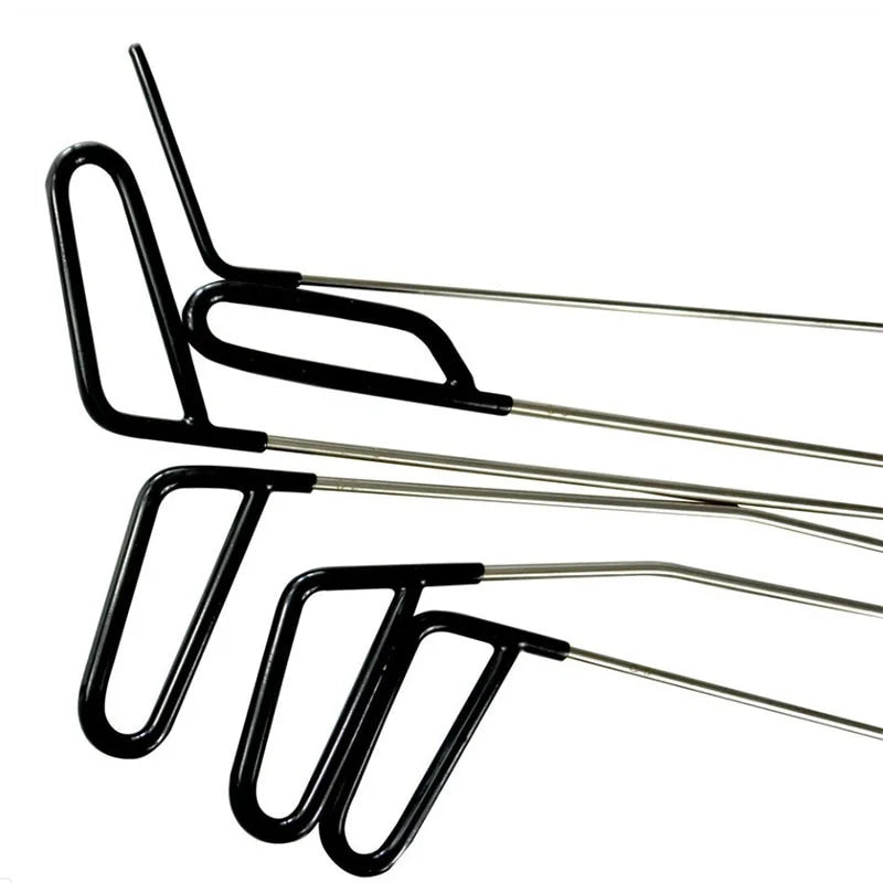 Car Hook Rods Paintless Dent Repair Hail Remover Hooks Rods Kits Auto Body Dents Stainless Steel Hands Tools