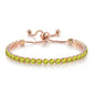 Adjustable Colorful Birthstone Tennis Bracelets for Women 4MM Crystal Bangle Female Hand Chain Trend Jewelry Accessories H133