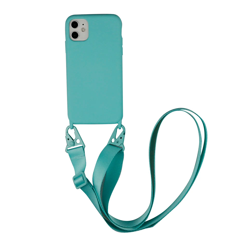 2024 Silicone Lanyard Phone Case For iPhone 12 13 Mini 14 15 16 Pro Max X XR XS Cover With Neck Strap Crossbody Necklace Cord