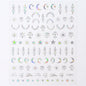 Black White Star 3D Nail Art Sticker Y2K Pentagram Self-Adhesive Decals Laser Shiny Glitters Starlight Manicure Ornaments Slider
