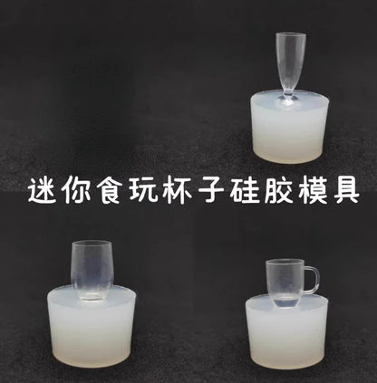 Miniature Food Play Mini Vintage Plate Fruit Plate Dinner Plate Doll House Mini Baking Baking Pan Organizer Jar Silicone Mold