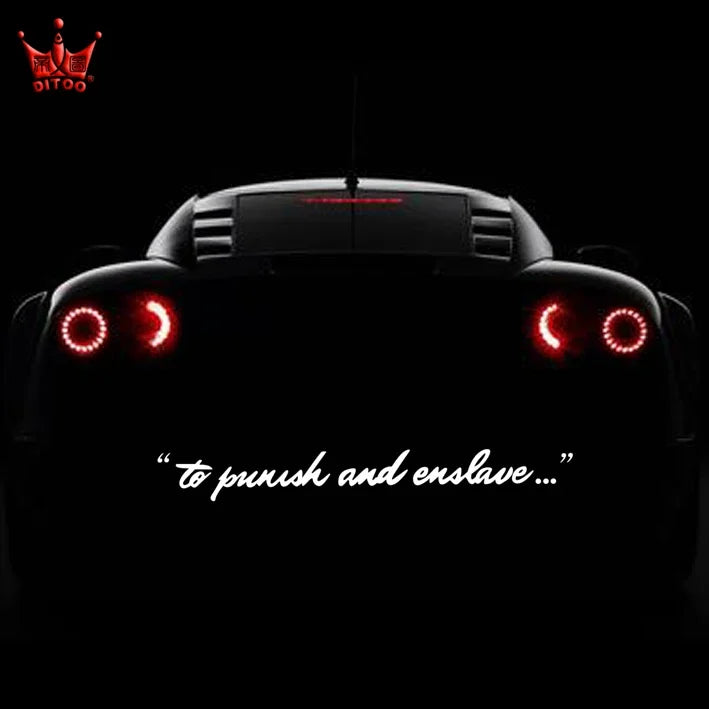 Car Stickers Vinyl Decal To Punish And Enslave Front Rear Windshield Dooration Window Creative Auto Styling Sticker Accessories