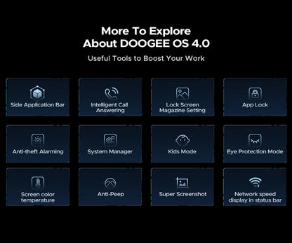 Global Version DOOGEE V40 Pro 5G Rugged Phone 6.78" Display 16GB+512GB Dimensity 7300 200MP AI Camera 8680mAh 33W Fast Charger