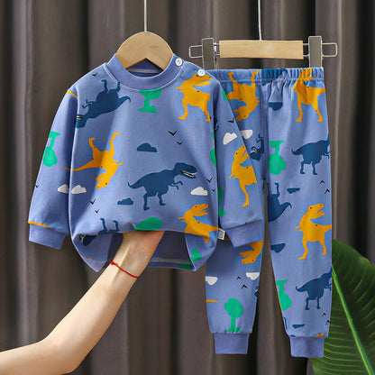 Children Sets Children's Clothing Boys Girls CottonAutumn winter Clothing Pants Sleepwear Underwear Christmas Gift Kids Clothes