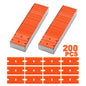 100 Pieces Two Cutting Plastic Razor Blade 1pcs Label Clean Razor Glue Remover Window Glass Clean Scraper Car Wrap Sticker Squee