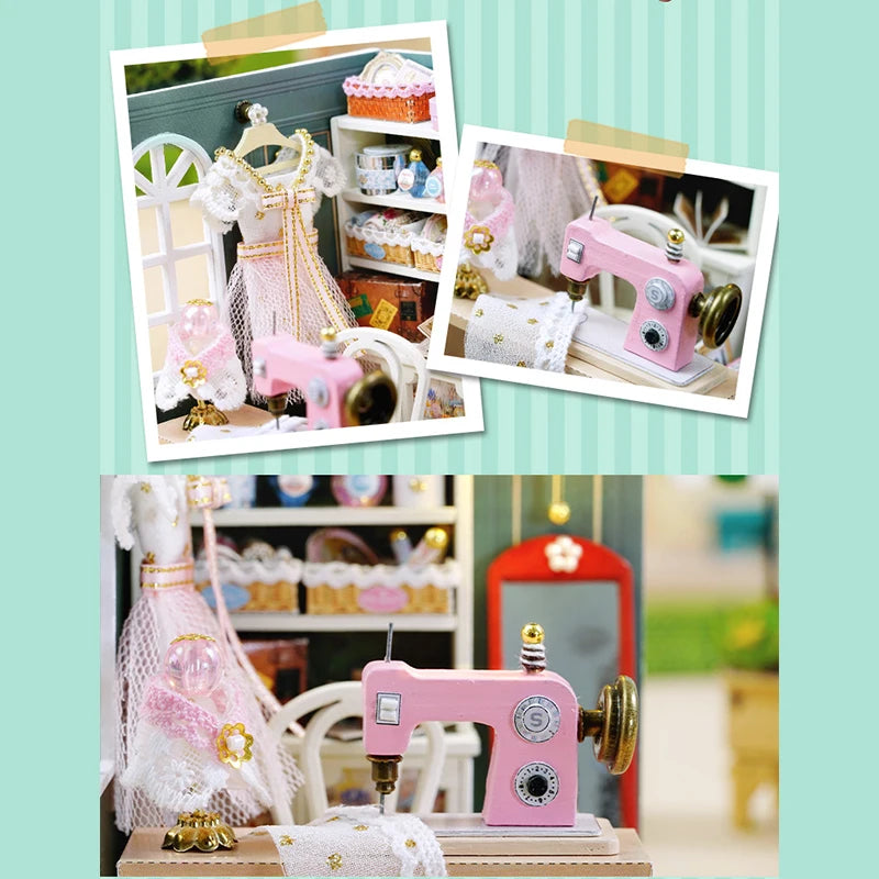 Mini Miniature Doll House DIY Small House Kit Making Room Toys Home Bedroom Decorations With Furniture Wooden Craft DollHouses