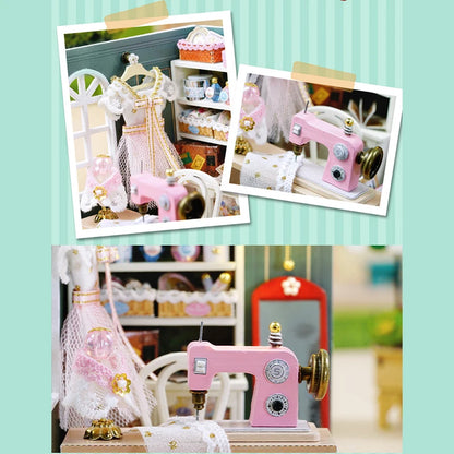 Mini Miniature Doll House DIY Small House Kit Making Room Toys Home Bedroom Decorations With Furniture Wooden Craft DollHouses