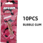 Areon 5/20pcs BUBBLE GUM Scent Car Air Freshener, Natural Tea-Scented Paper, Car-Mounted Hanging Type, Car Interior Accessories