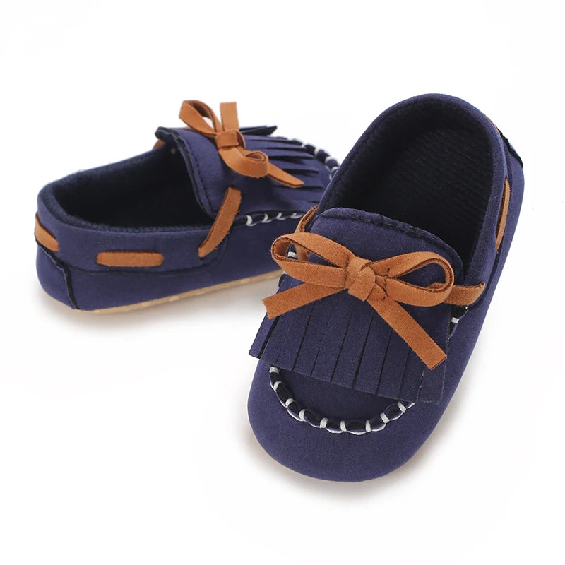 HAIZHIW 0-18M Baptism Newborn Baby Prewalker Girls Boys Casual Shoes Leather Non-Slip Soft-Sole Infant Toddler First Walkers