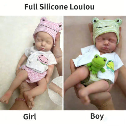 OtardDolls Loulou Can Open mouth Reborn Doll Baby Full Body Soft Silicone Bebe Doll Toys