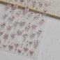 Shiny Jelly Butterfly Charming Golden Gradient Bowknot 5D Self Adhesive Nail Art Sticker Flower Petal Rhinestone Manicure Decals
