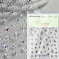 1PC 5D Korean Bronzing Nail Stickers Japanese Gold Silver Star Moon Luxury DIY Nail Art Decoration Decals Manicure Accessories