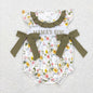 Wholesale Baby Girl Newborn Birthday Balloons Romper Bubble Embroidery Pink Plaid Bows Jumpsuit Kids Toddler Summer Clothes