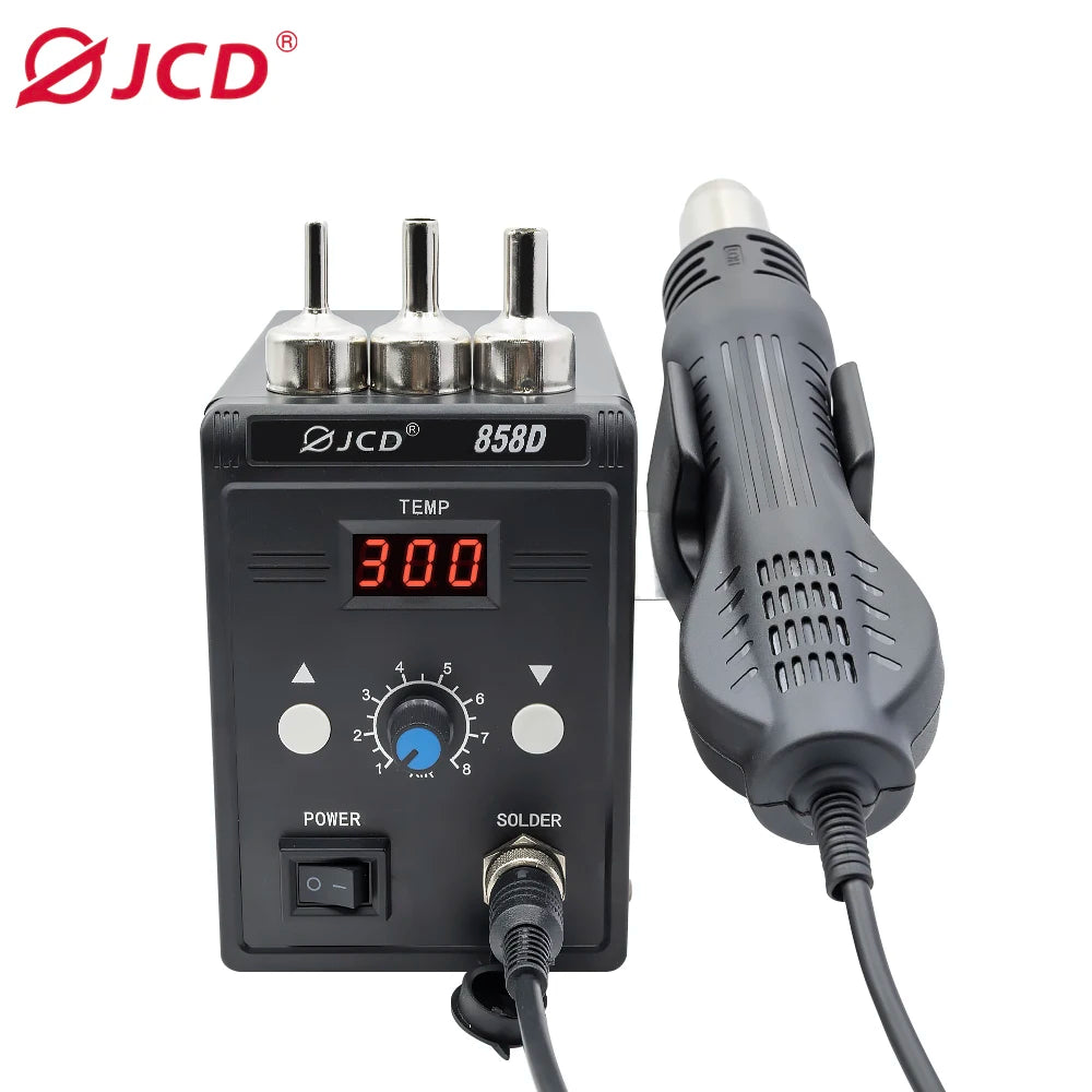 JCD Hot Air Gun 858D 700W BGA Rework Solder Station Soldering Heat Air Gun Station 220V / 110V For SMD SMT Welding Repair Tools