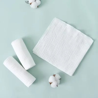 Soft Baby Nappies 100% Cotton Double Layer Washable Gauze Cloth Diapers for Newborns/Babies Ultra Thin Breathable Reusable