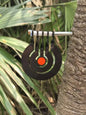 1Z-Shooting Practice with A Three - Ring Tree - Inserted Rotating Pendulum Target Made of 3 - Millimeter - Thick Metal