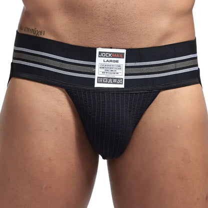 JOCKMAIL Men's Underwear Men Sexy Briefs Jockstrap Pouch Cuecas Man Cotton Panties Thongs Mesh Underpants Gay Slip Homme Srting